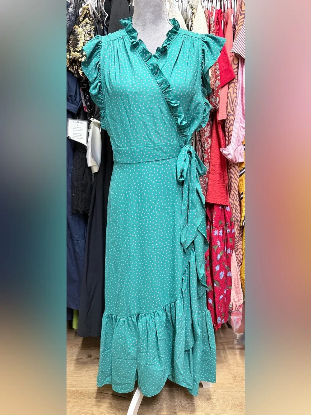NWOT Kate spade pool side dot ruffle wrap dress